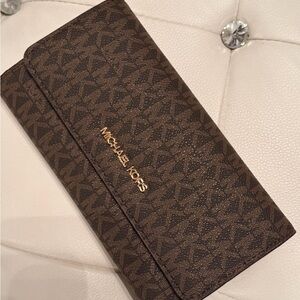 Michael Kors Dark Brown Logo Wallet